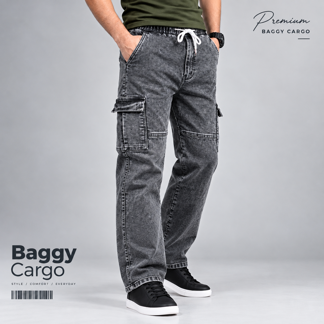 Ash Baggy Cargo Pants